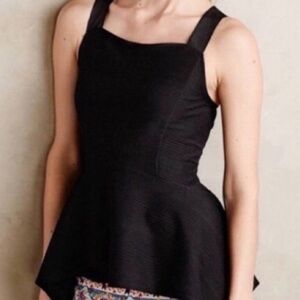 Deletta by Anthropologie women’s black tank blouse size small